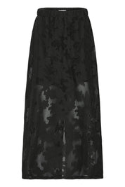 Midirock mit Blumenmuster in Schwarz oder Creme - Blossom Hair & Fashion