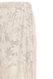 Midirock mit Blumenmuster in Schwarz oder Creme - Blossom Hair & Fashion