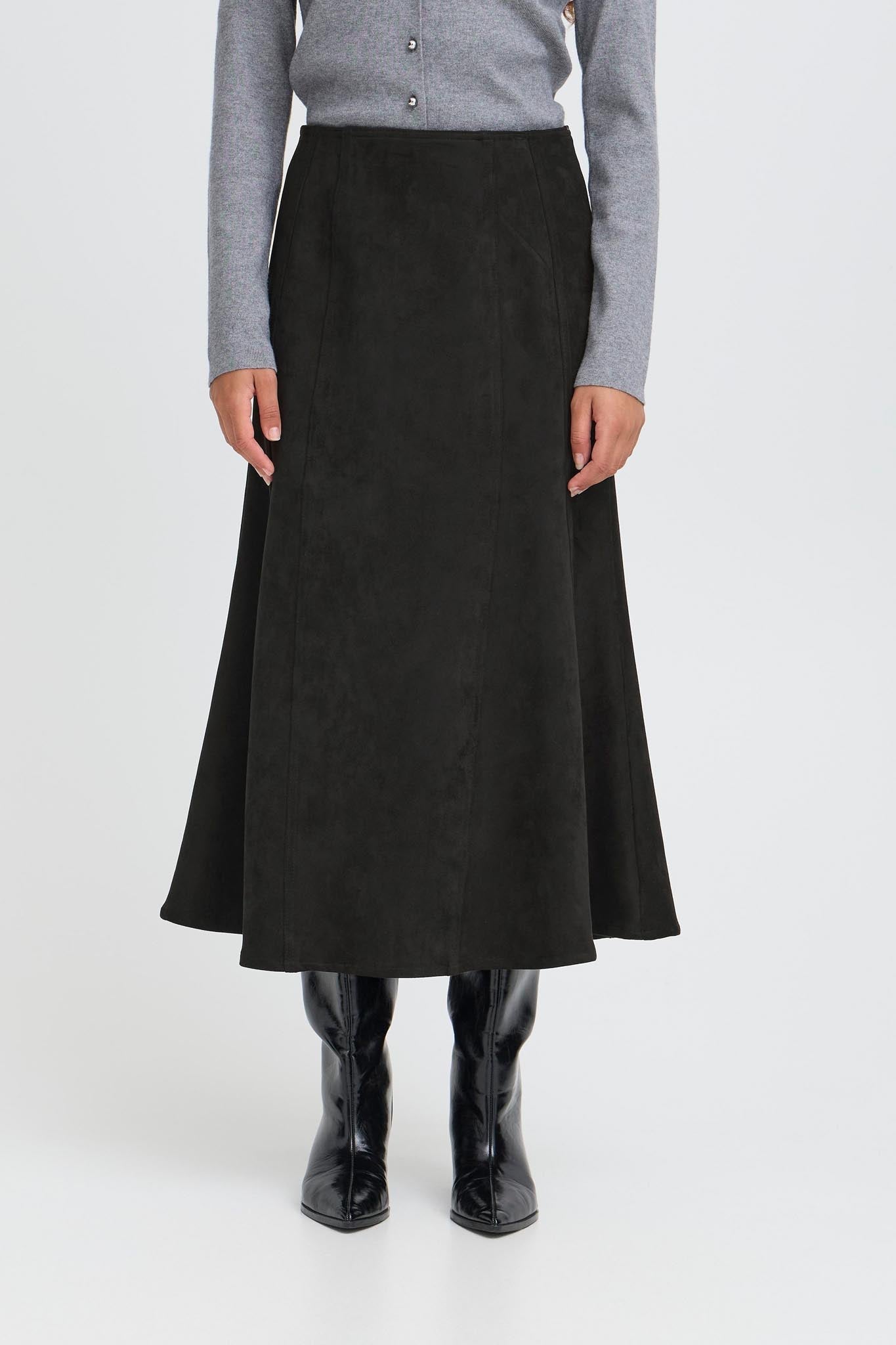 Midirock Regular Fit schwarz - Blossom Hair & Fashion