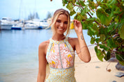 Minikleid mit Blumenmuster und Neckholder - Blossom Hair & Fashion