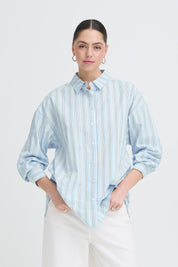 Oversize Bluse mit Streifen - Blossom Hair & Fashion