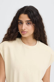 Oversize Shirt mit Herzdetail Creme - Blossom Hair & Fashion