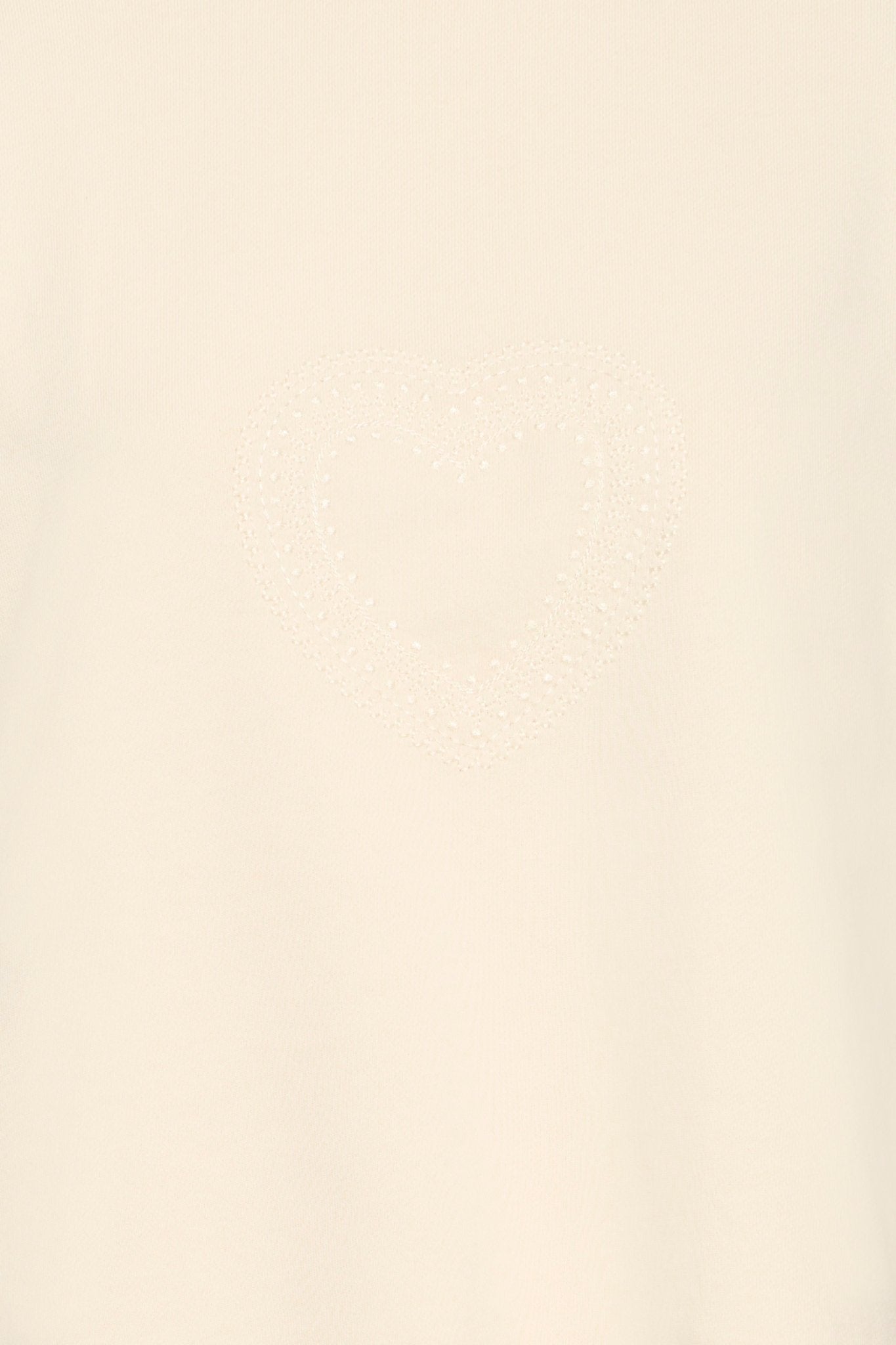 Oversize Shirt mit Herzdetail Creme - Blossom Hair & Fashion