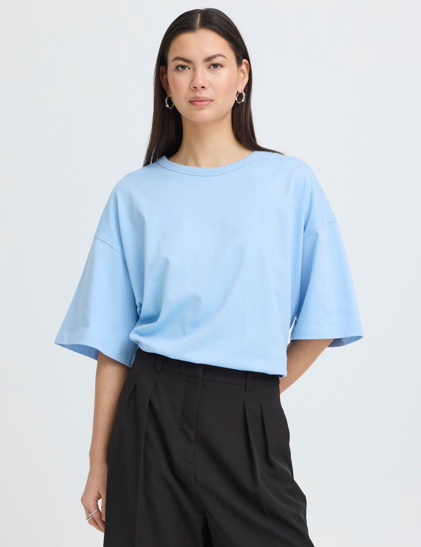 Oversize T-Shirt in Blau oder Pink - Blossom Hair & Fashion