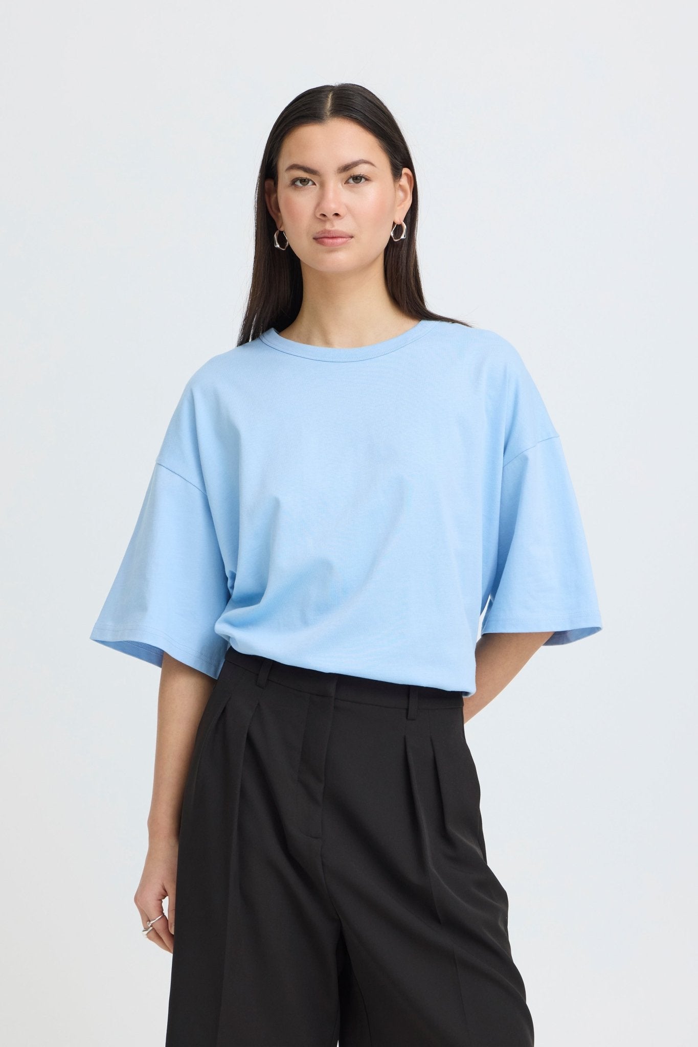 Oversize T-Shirt in Blau oder Pink - Blossom Hair & Fashion