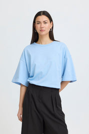 Oversize T-Shirt in Blau oder Pink - Blossom Hair & Fashion
