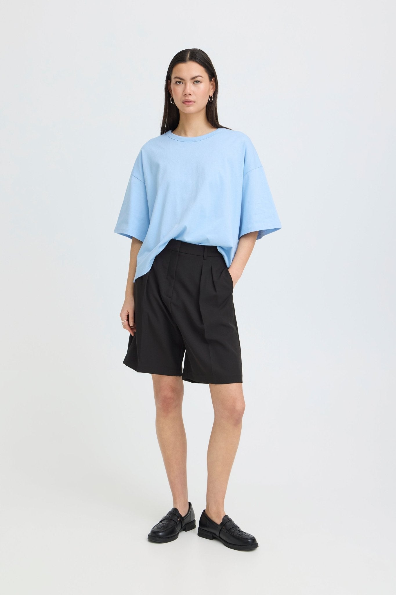 Oversize T-Shirt in Blau oder Pink - Blossom Hair & Fashion