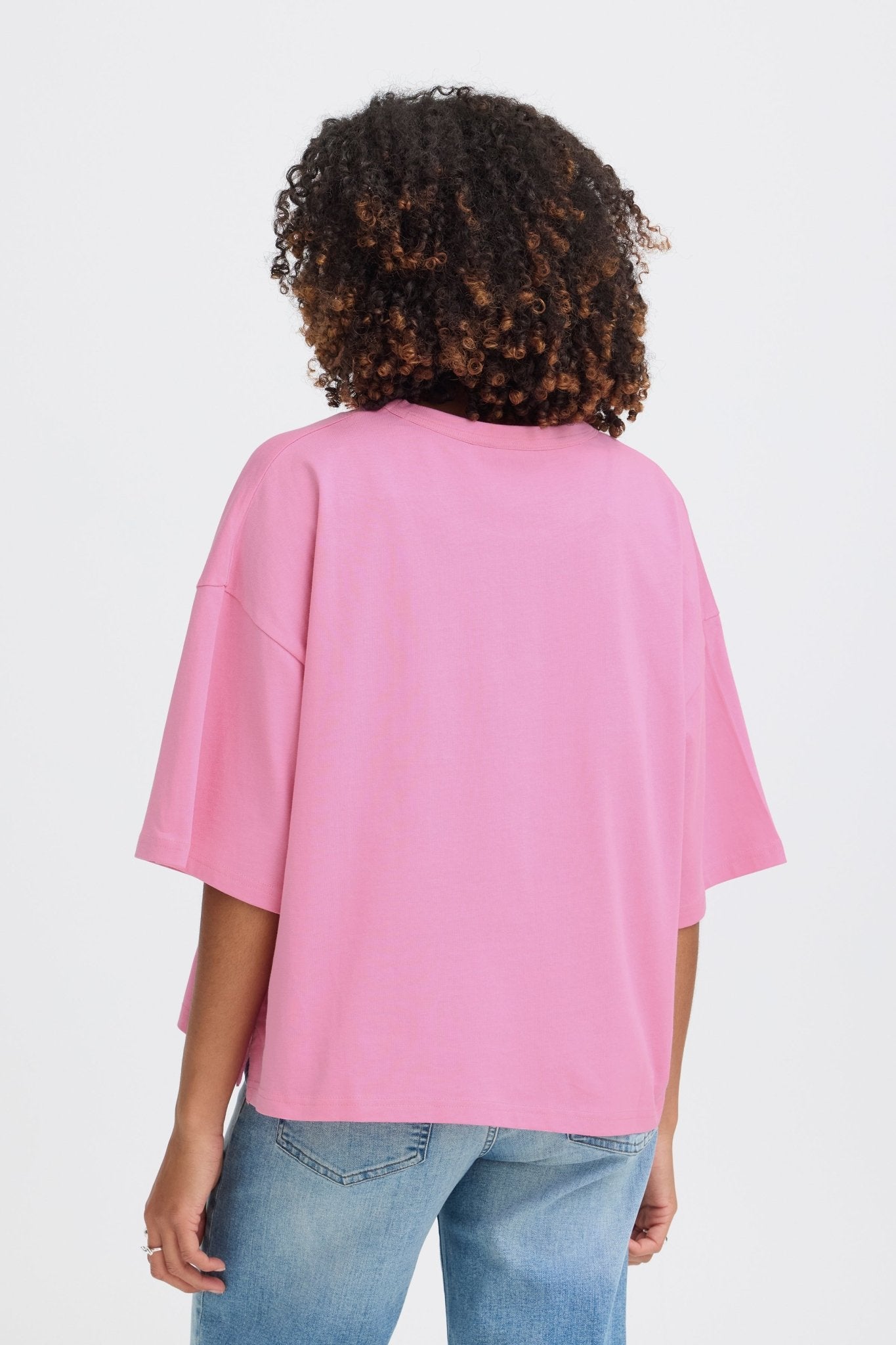 Oversize T-Shirt in Blau oder Pink - Blossom Hair & Fashion