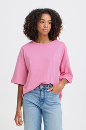 Oversize T-Shirt in Blau oder Pink - Blossom Hair & Fashion