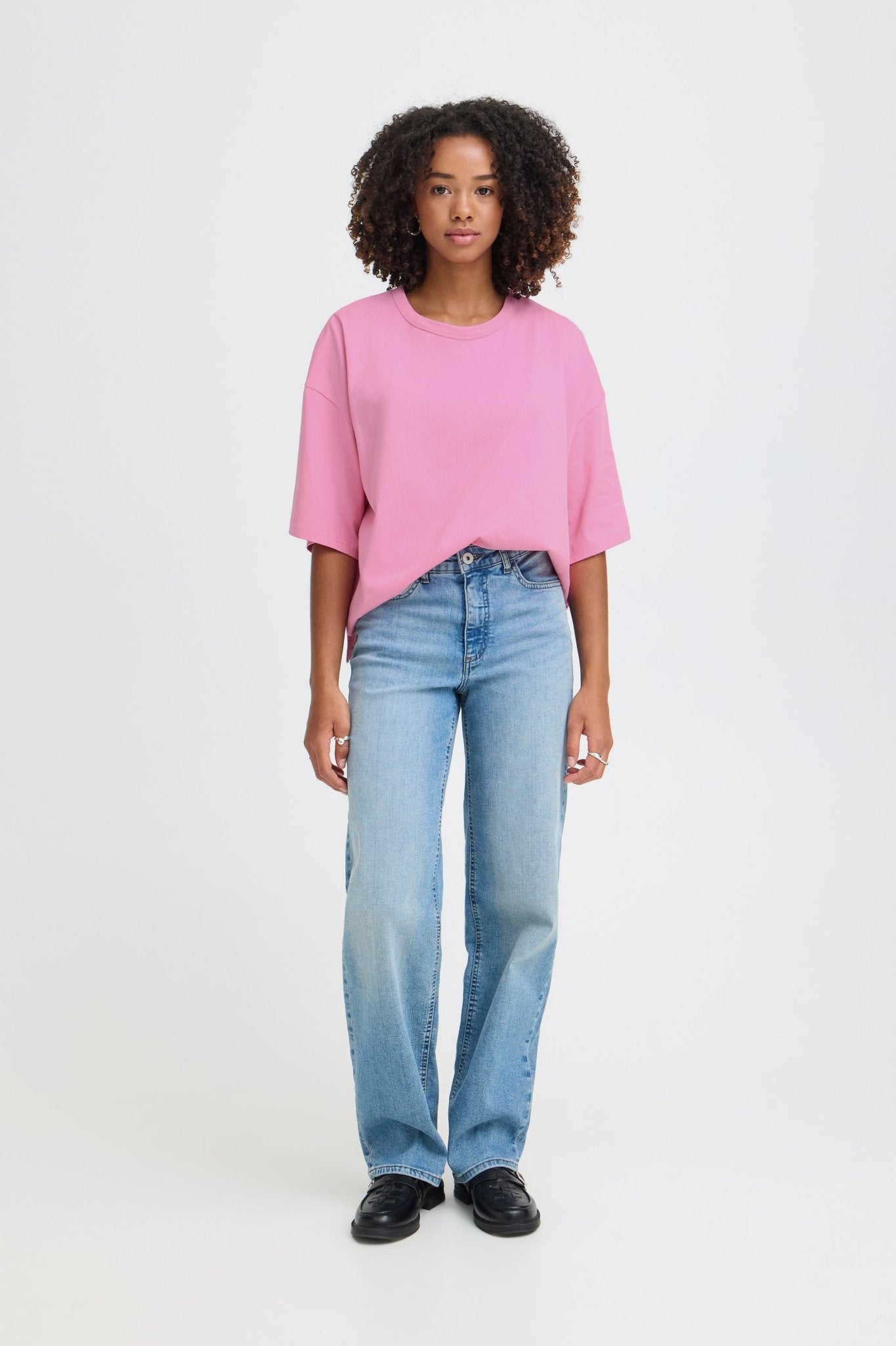 Oversize T-Shirt in Blau oder Pink - Blossom Hair & Fashion