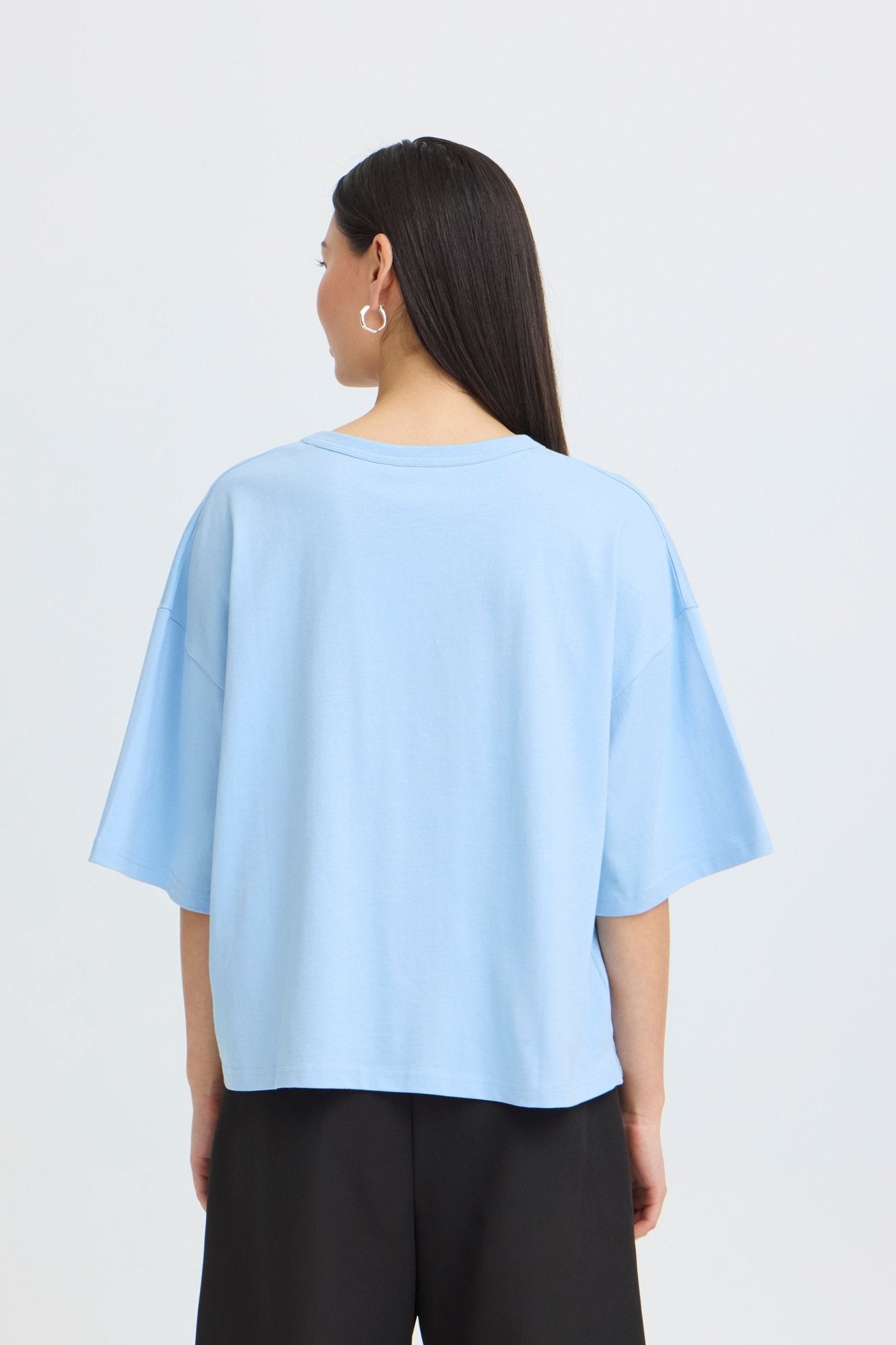 Oversize T-Shirt in Blau oder Pink - Blossom Hair & Fashion