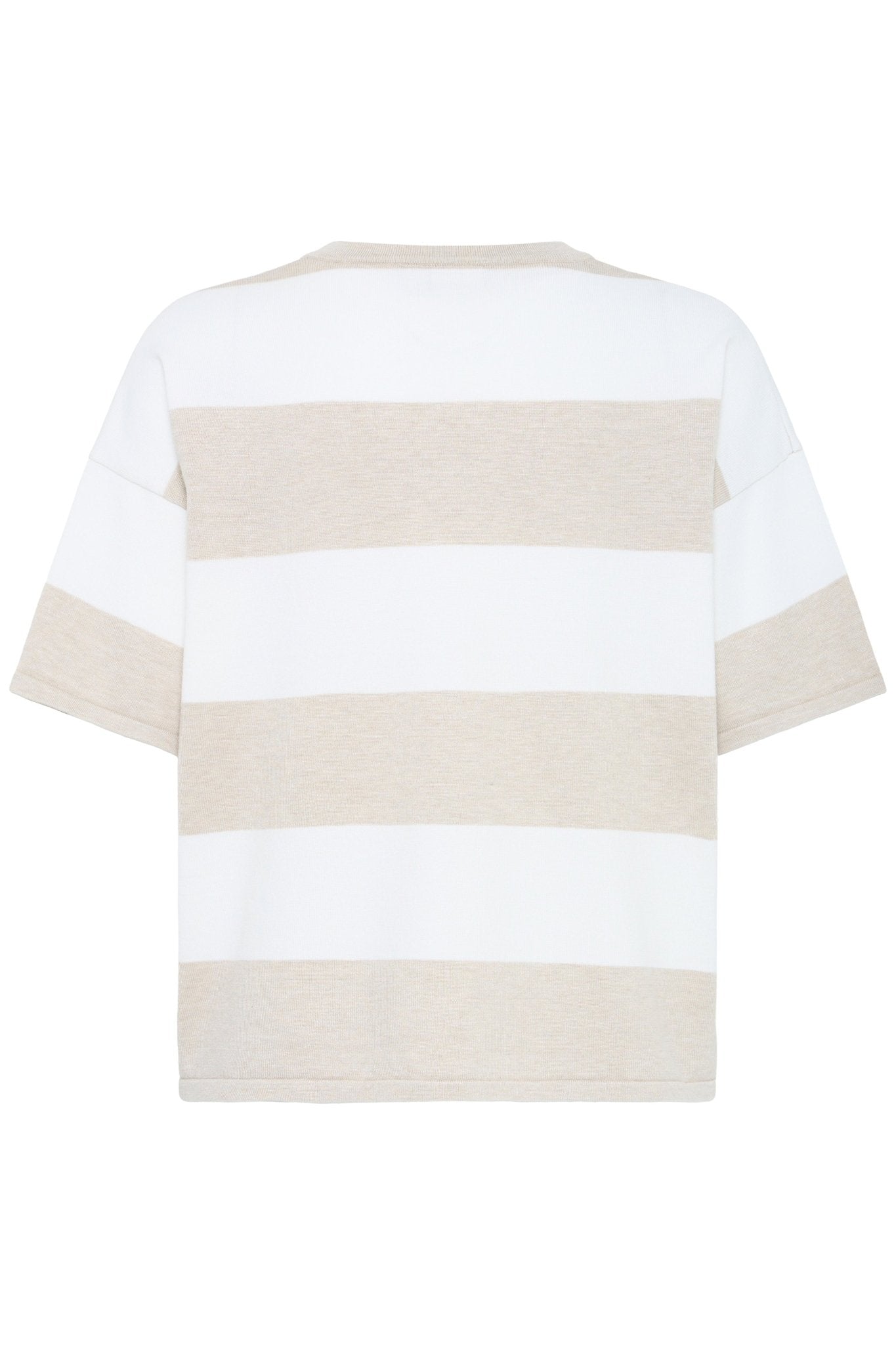 Oversize T-Shirt in Creme und mit Streifen - Blossom Hair & Fashion