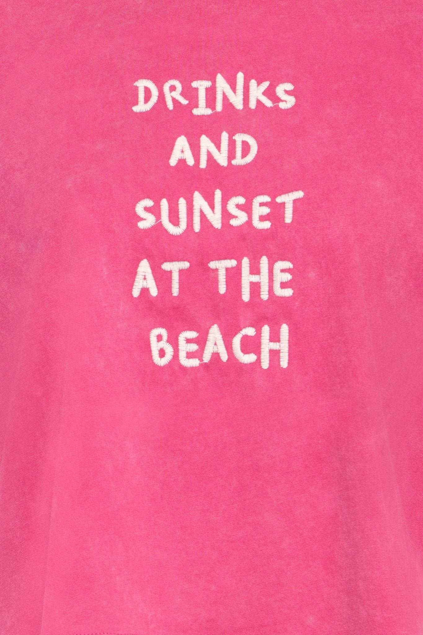 Oversize T-Shirt mit Frontprint in Pink - Blossom Hair & Fashion