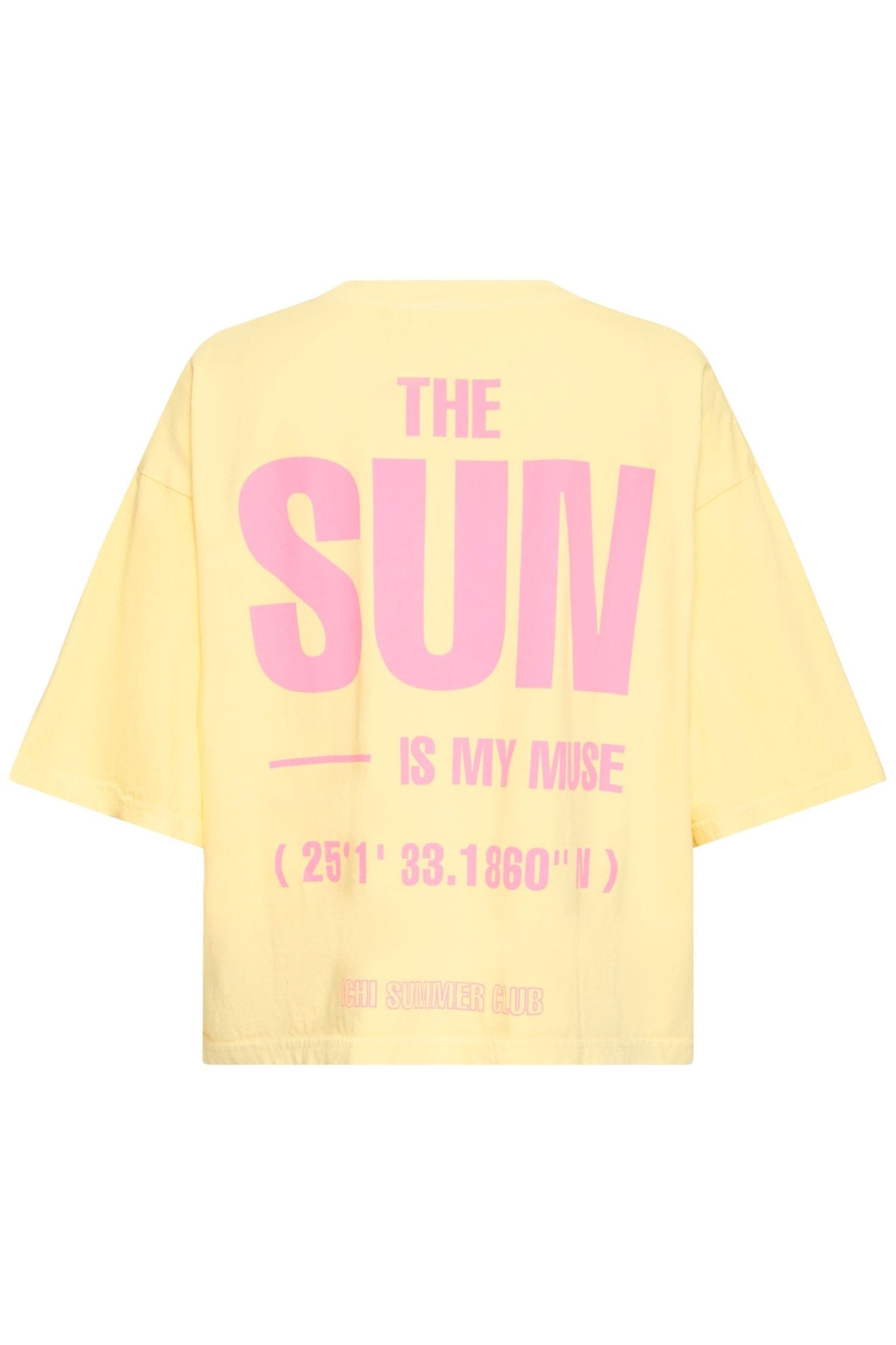 Oversize T-Shirt mit Rückenprint Gelb oder Blau - Blossom Hair & Fashion