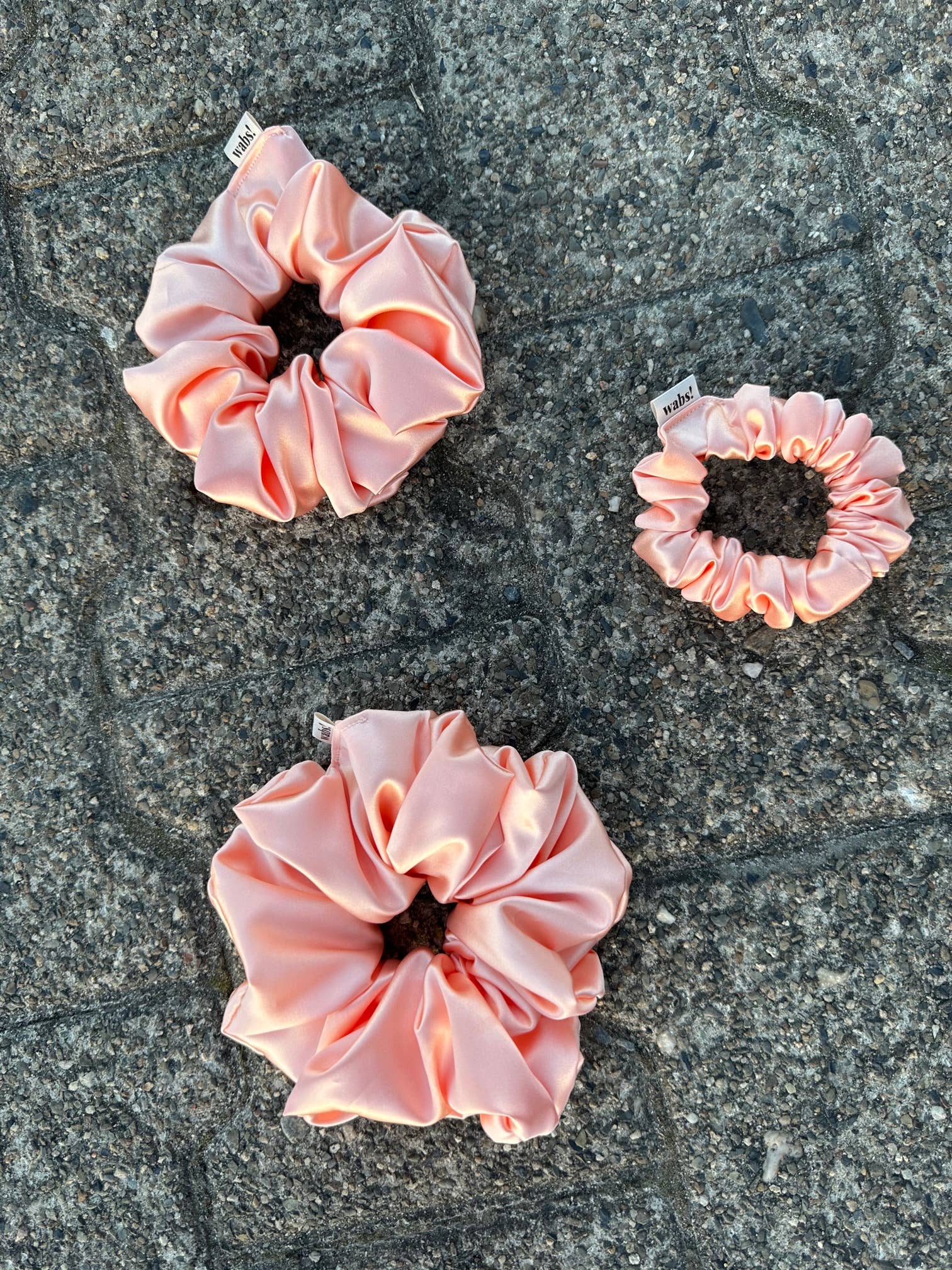 Peach Satin Scrunchie: Mini - Blossom Hair & Fashion