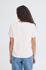 Print Shirt mit Frontmotiv in Offwhite - Blossom Hair & Fashion