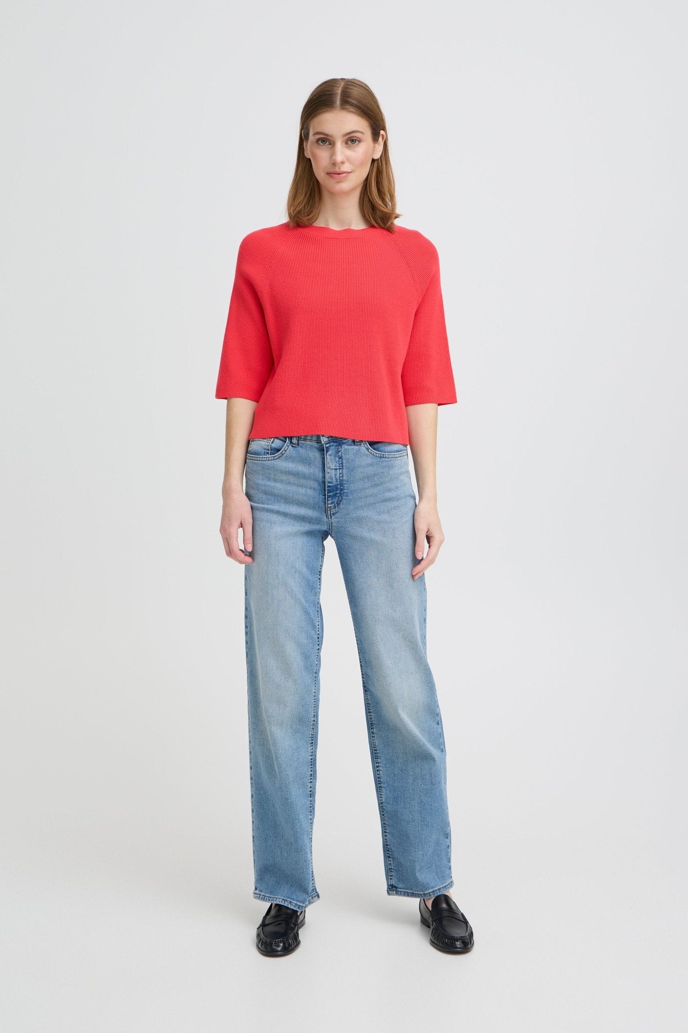 Roter Strickpullover im Baggy Fit - Blossom Hair & Fashion