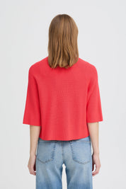 Roter Strickpullover im Baggy Fit - Blossom Hair & Fashion