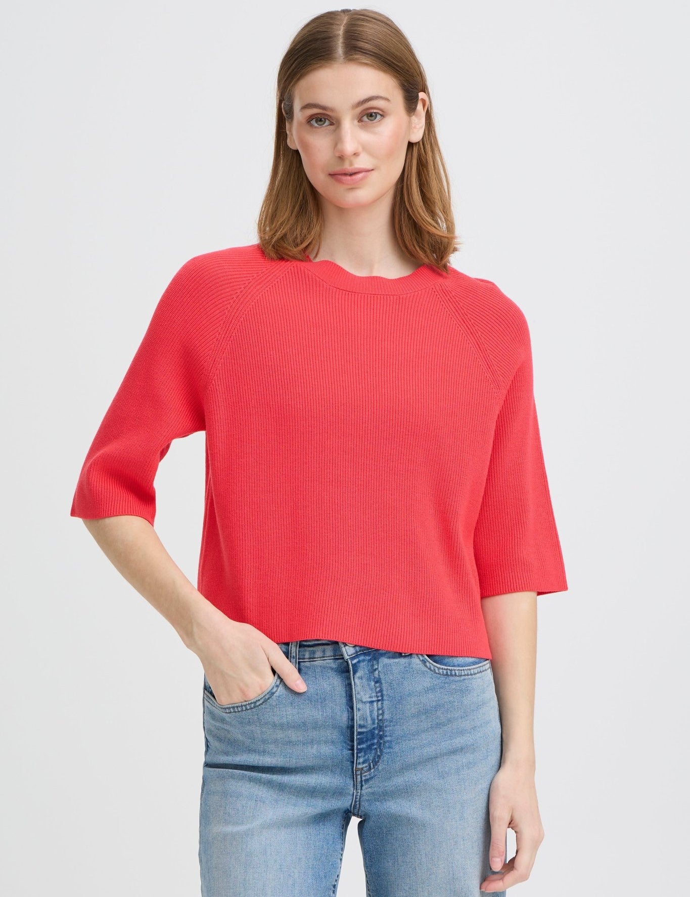Roter Strickpullover im Baggy Fit - Blossom Hair & Fashion