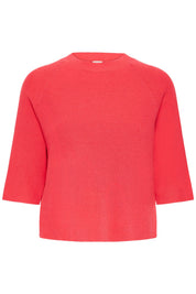Roter Strickpullover im Baggy Fit - Blossom Hair & Fashion