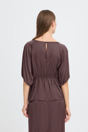 Satiniertes Blusenshirt aus Viskose - Blossom Hair & Fashion