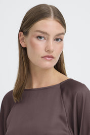 Satiniertes Blusenshirt aus Viskose - Blossom Hair & Fashion