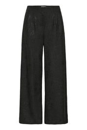 Schwarze High - Waist - Hose mit weitem Bein - Blossom Hair & Fashion
