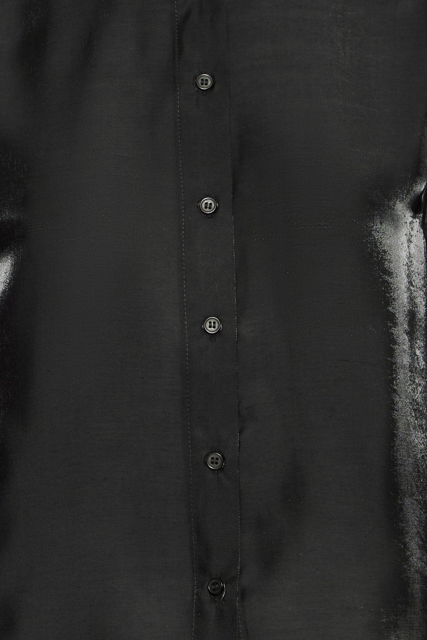 Schwarze Satinbluse mit Glanzoptik - Blossom Hair & Fashion