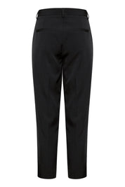 Schwarze Stoffhose Damen Regular Fit ankle length - Blossom Hair & Fashion