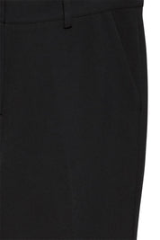 Schwarze Stoffhose Damen Regular Fit ankle length - Blossom Hair & Fashion