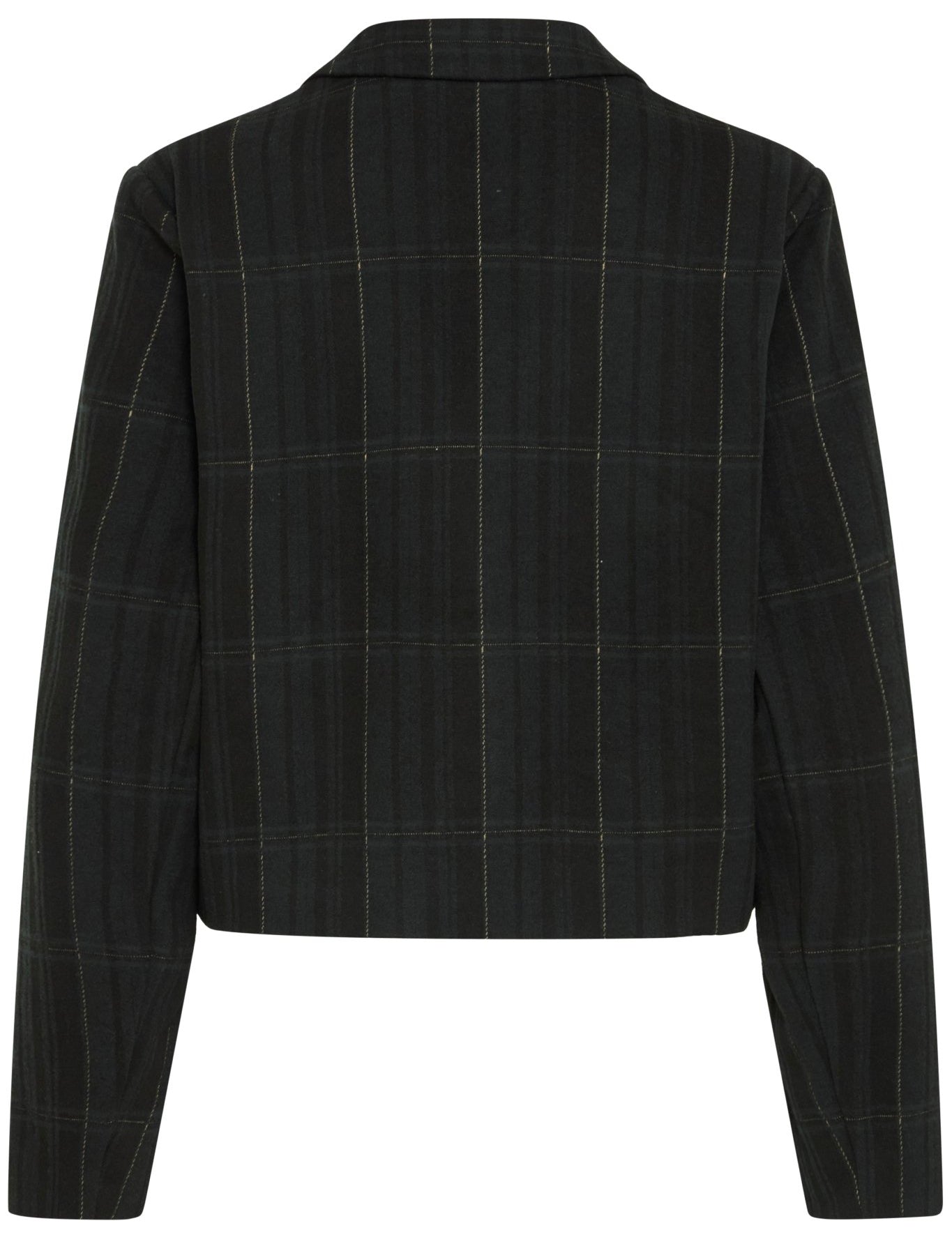 Schwarzer Blazer kariert kurz - Blossom Hair & Fashion