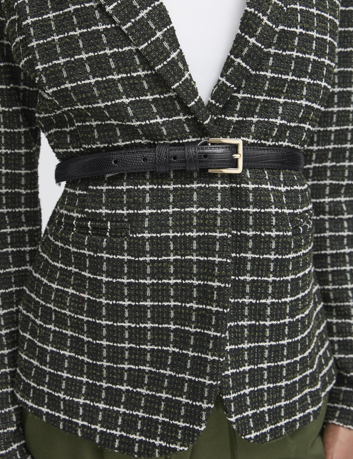 Schwarzer Guertel mit feiner Struktur - Blossom Hair & Fashion