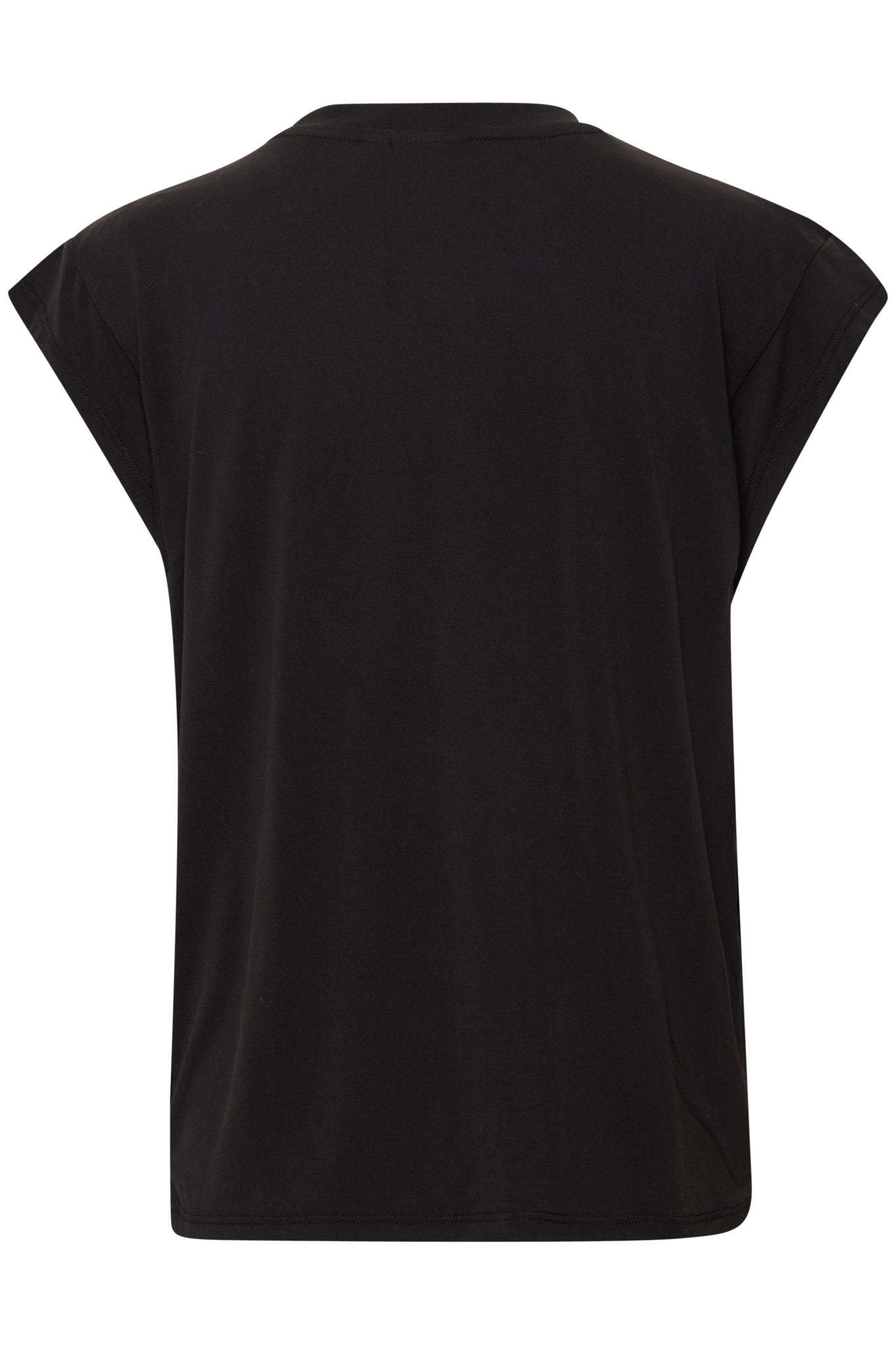 Schwarzes ärmelloses Shirt mit Boxy Fit - Blossom Hair & Fashion