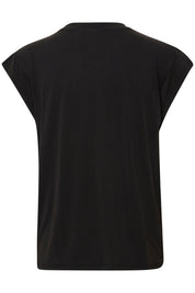 Schwarzes ärmelloses Shirt mit Boxy Fit - Blossom Hair & Fashion