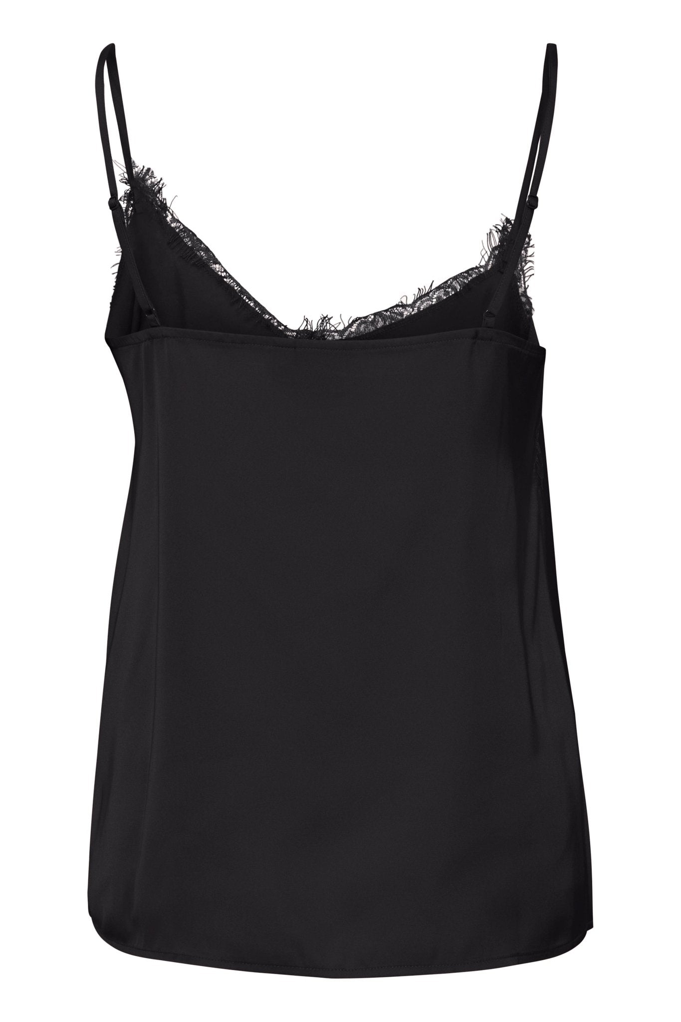 Schwarzes Spitzen - Top mit lockerem Schnitt für Damen - Blossom Hair & Fashion