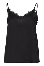 Schwarzes Spitzen - Top mit lockerem Schnitt für Damen - Blossom Hair & Fashion