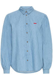 Shirt langarm Denim hellblau - Blossom Hair & Fashion