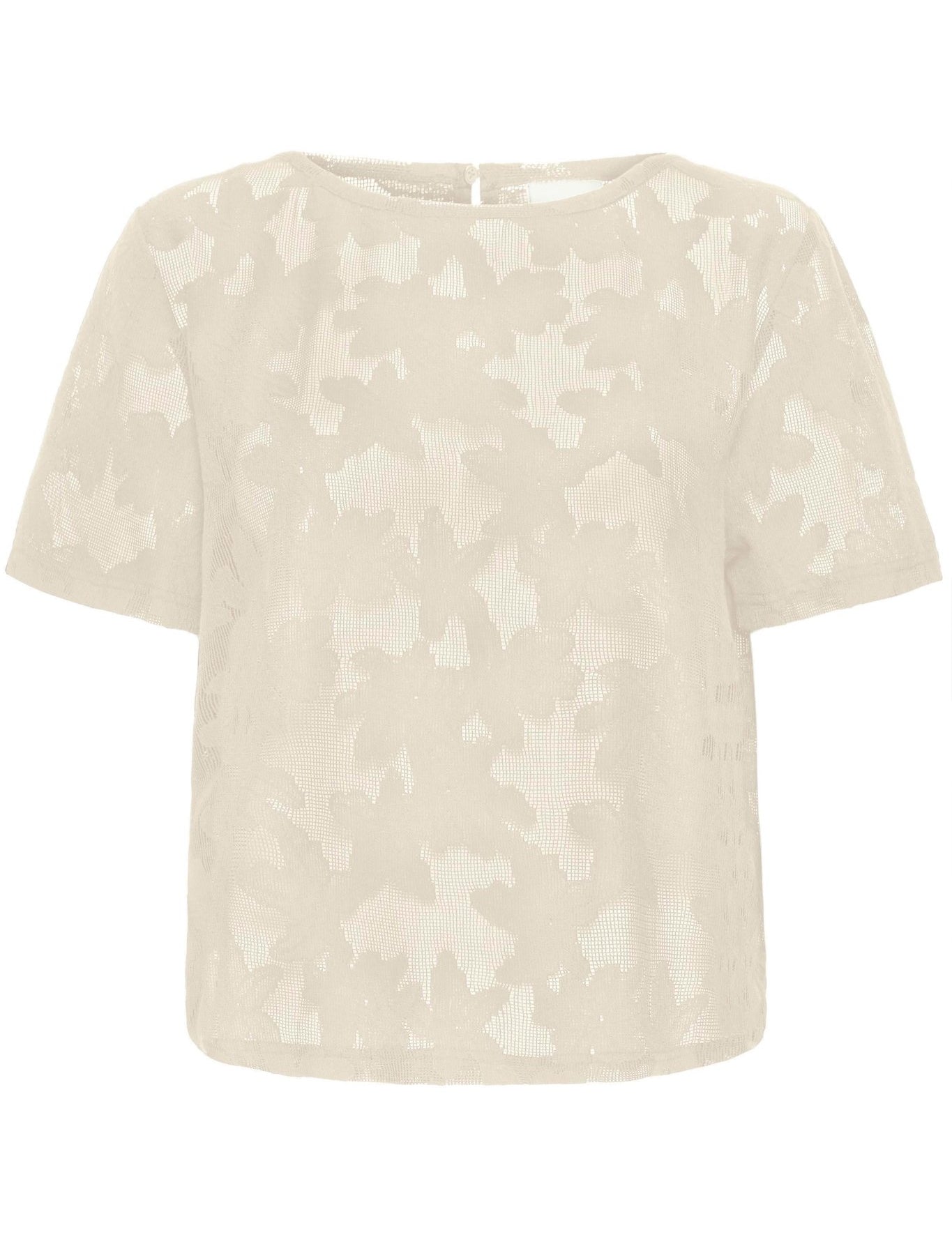 Shirt mit Blumenmuster in Schwarz oder Creme - Blossom Hair & Fashion