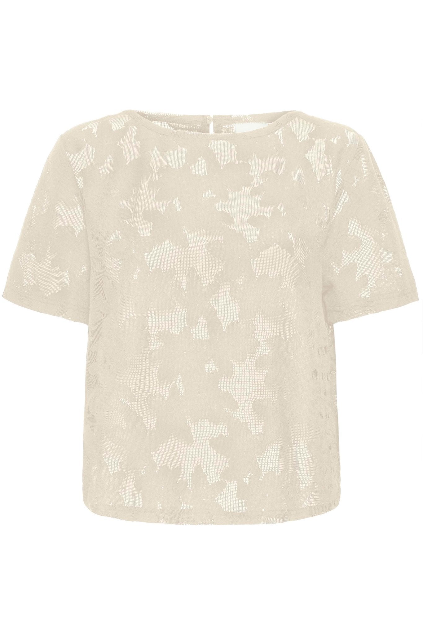Shirt mit Blumenmuster in Schwarz oder Creme - Blossom Hair & Fashion