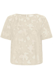 Shirt mit Blumenmuster in Schwarz oder Creme - Blossom Hair & Fashion
