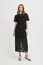 Shirt mit Blumenmuster in Schwarz oder Creme - Blossom Hair & Fashion
