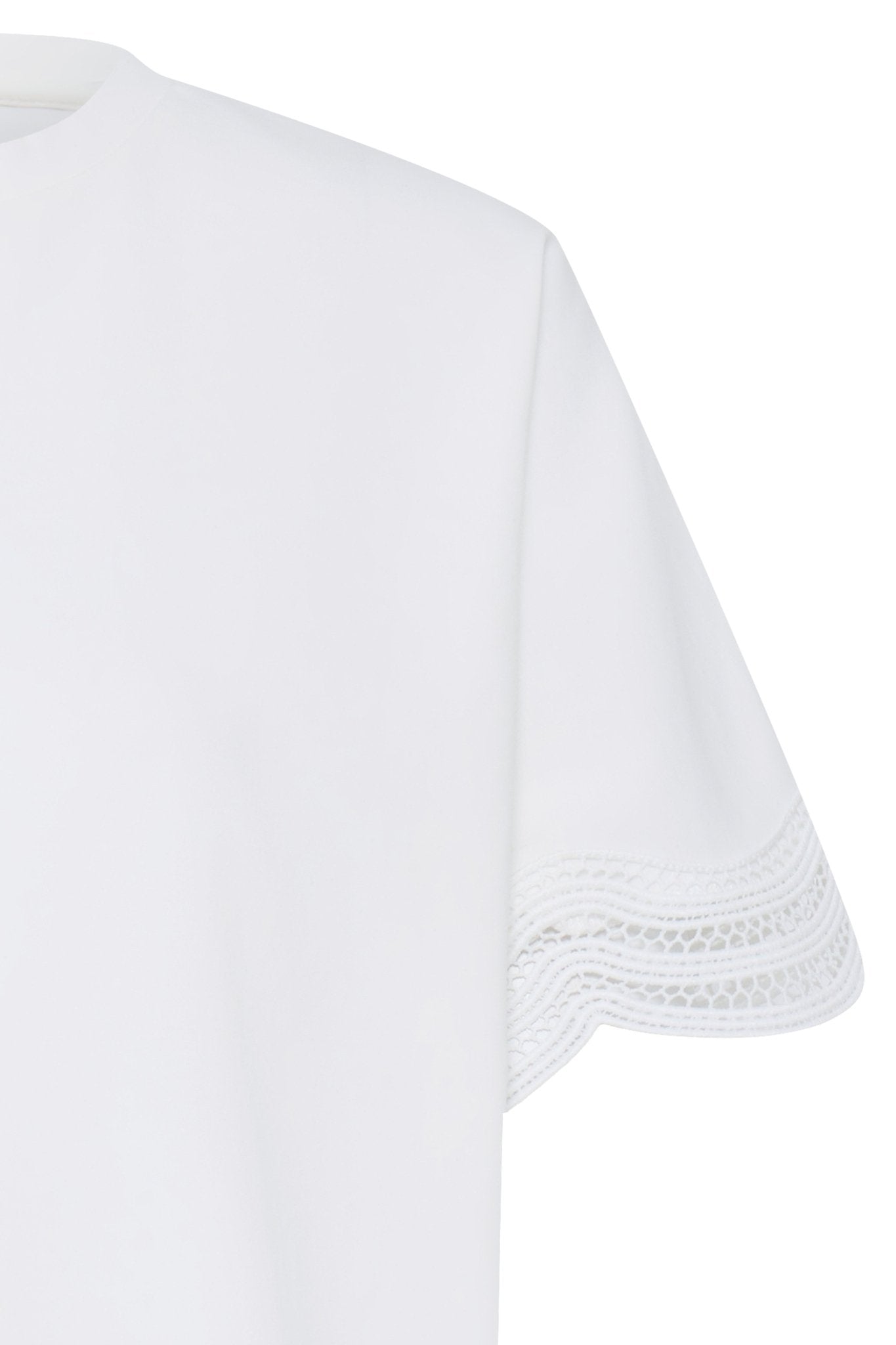 Shirt mit Spitzensaum in Mint oder Weiss - Blossom Hair & Fashion