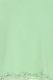 Shirt mit Spitzensaum in Mint oder Weiss - Blossom Hair & Fashion