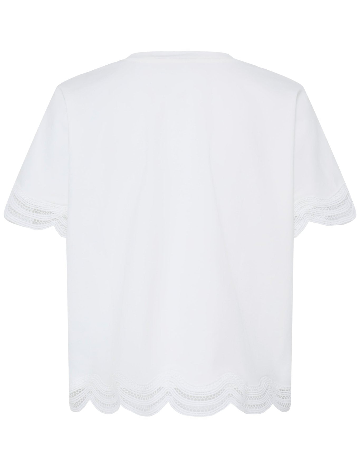 Shirt mit Spitzensaum in Mint oder Weiss - Blossom Hair & Fashion
