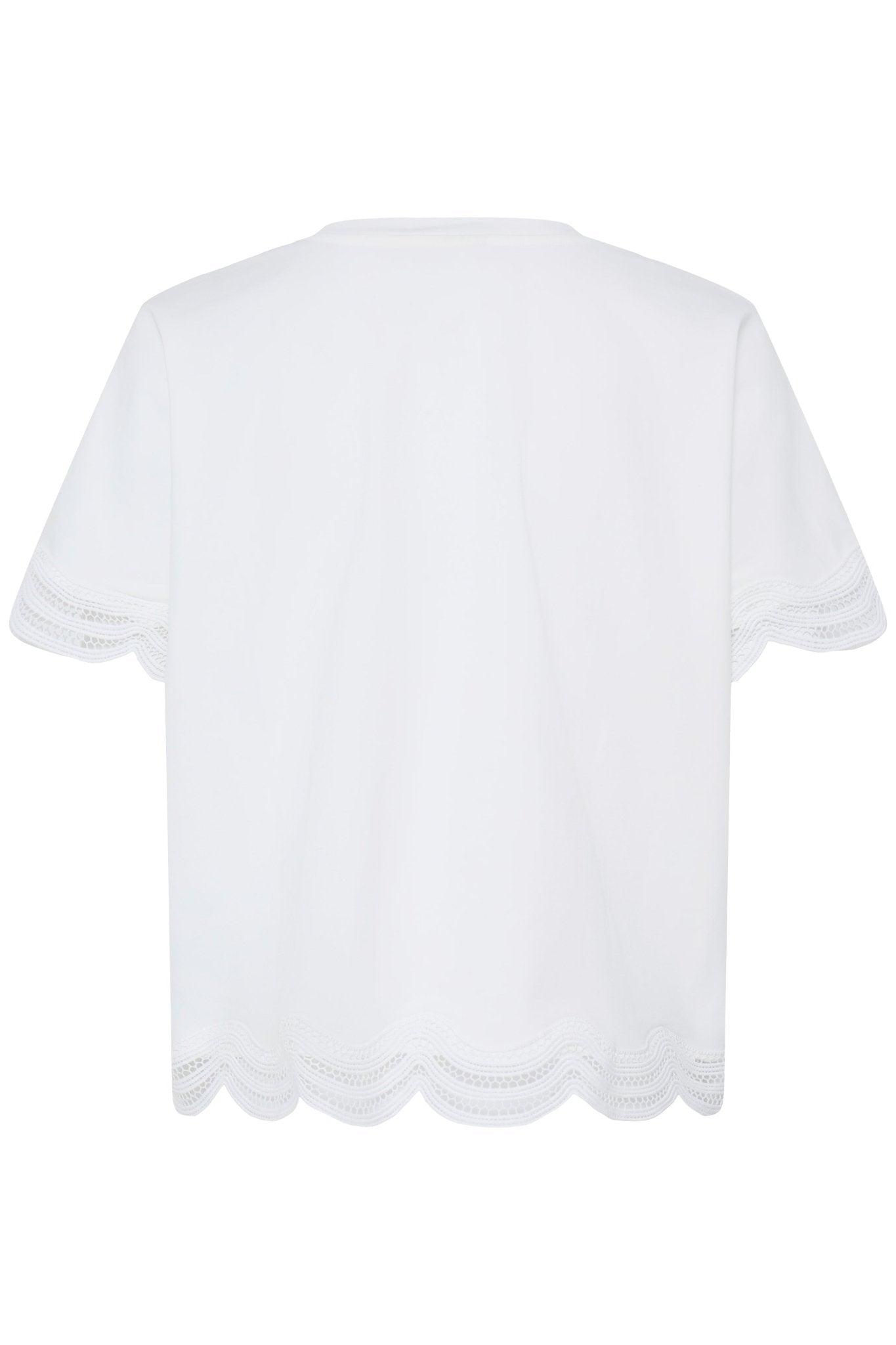 Shirt mit Spitzensaum in Mint oder Weiss - Blossom Hair & Fashion