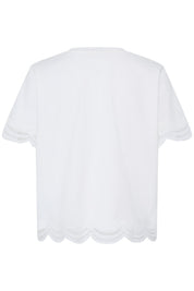 Shirt mit Spitzensaum in Mint oder Weiss - Blossom Hair & Fashion