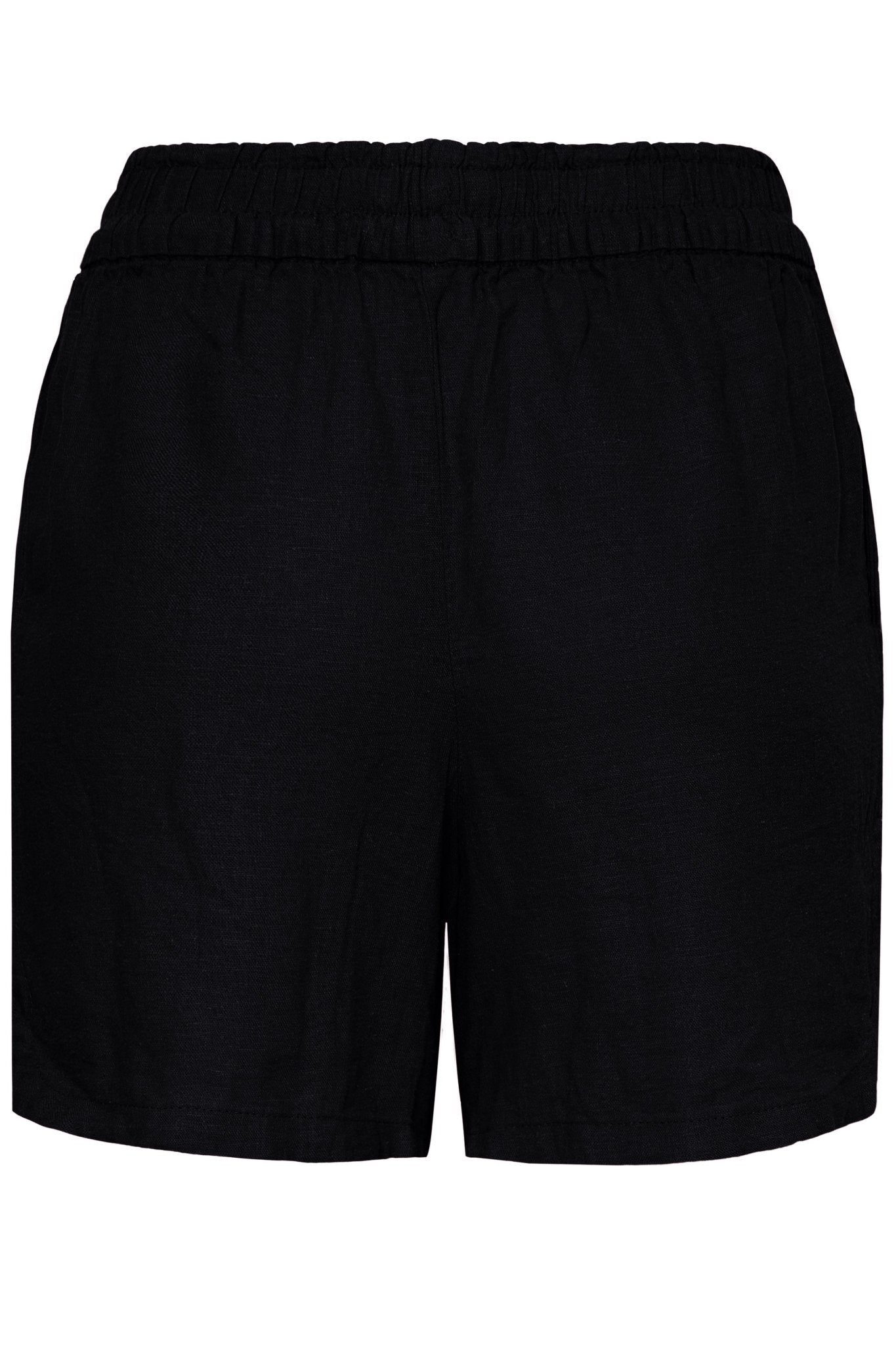 Shorts mit elastischem Bund und Bindeband in Schwarz oder Beige - Blossom Hair & Fashion