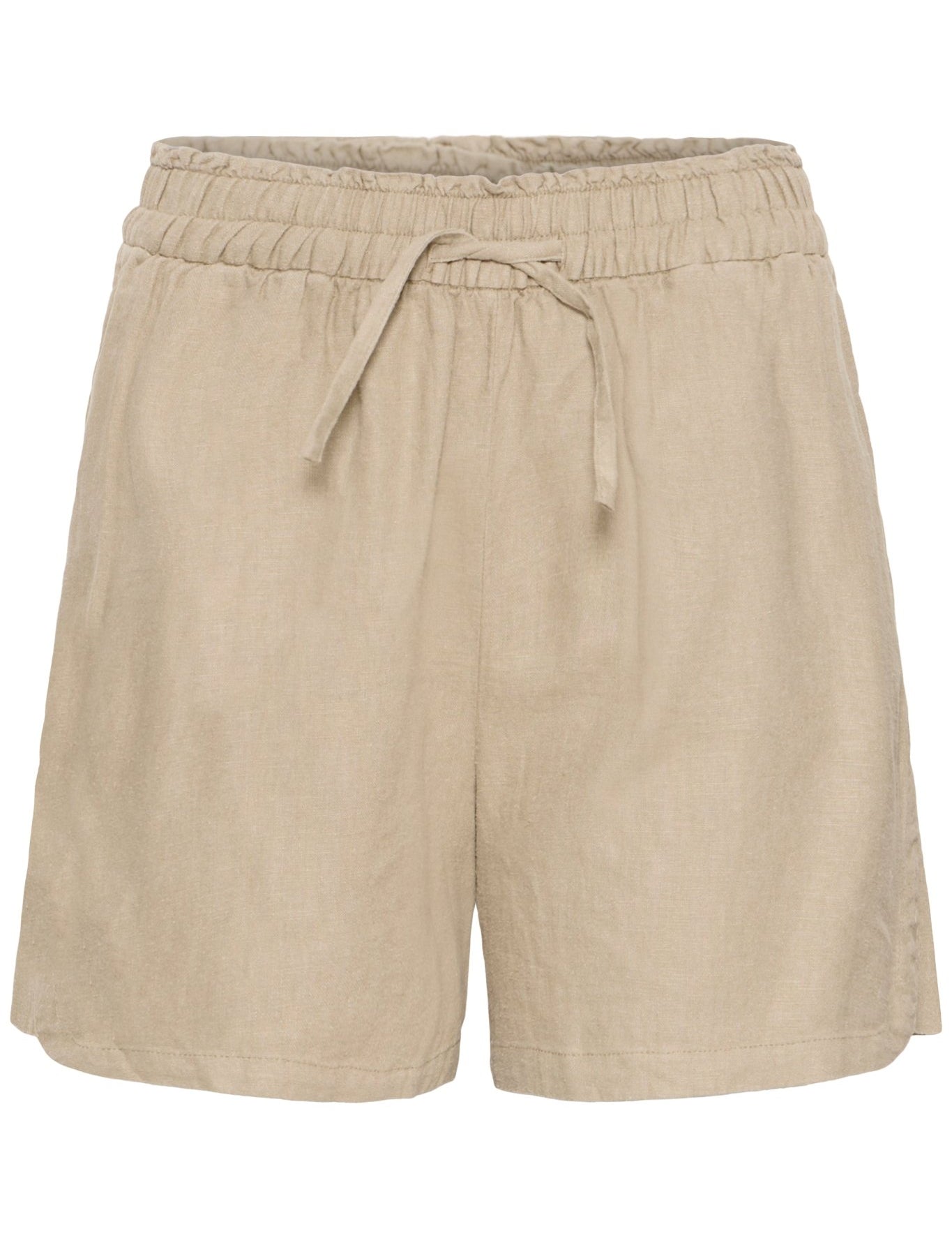 Shorts mit elastischem Bund und Bindeband in Schwarz oder Beige - Blossom Hair & Fashion
