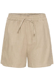 Shorts mit elastischem Bund und Bindeband in Schwarz oder Beige - Blossom Hair & Fashion