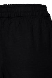Shorts mit elastischem Bund und Bindeband in Schwarz oder Beige - Blossom Hair & Fashion